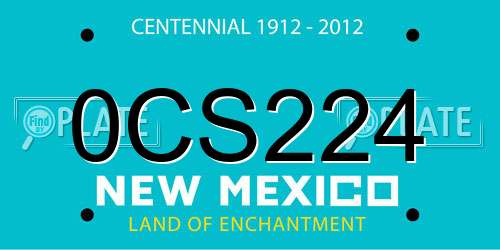 0CS224 New Mexico License Plate