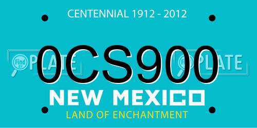 0CS900 New Mexico License Plate