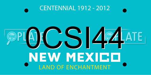 0CSI44 New Mexico License Plate
