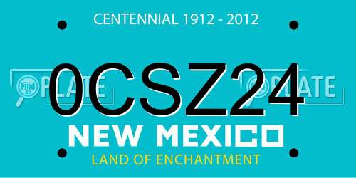0CSZ24 New Mexico License Plate