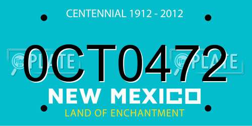 0CT0472 New Mexico License Plate