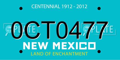 0CT0477 New Mexico License Plate