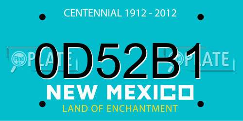 0D52B1 New Mexico License Plate