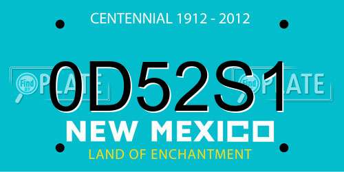 0D52S1 New Mexico License Plate