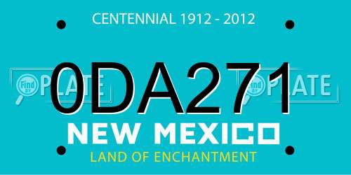 0DA271 New Mexico License Plate