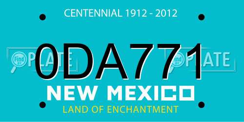 0DA771 New Mexico License Plate