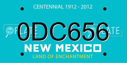 0DC656 New Mexico License Plate