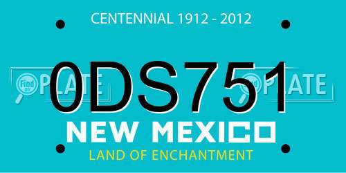 0DS751 New Mexico License Plate