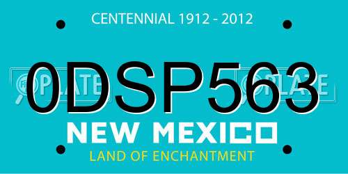 0DSP563 New Mexico License Plate