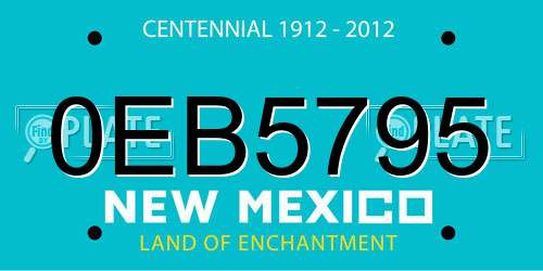 0EB5795 New Mexico License Plate