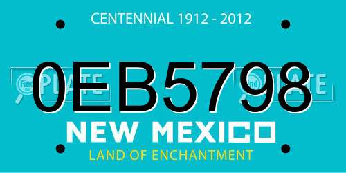0EB5798 New Mexico License Plate