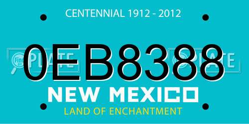 0EB8388 New Mexico License Plate