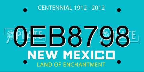 0EB8798 New Mexico License Plate