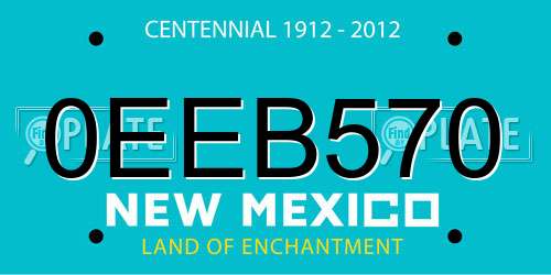0EEB570 New Mexico License Plate