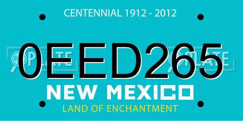 0EED265 New Mexico License Plate