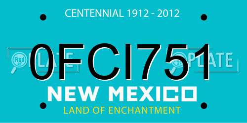 0FCI751 New Mexico License Plate