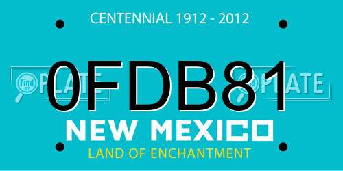 0FDB81 New Mexico License Plate