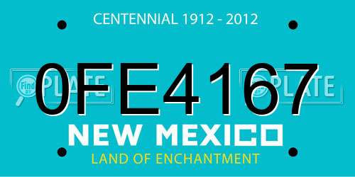 0FE4167 New Mexico License Plate