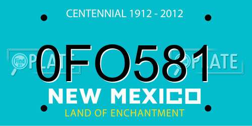0FO581 New Mexico License Plate