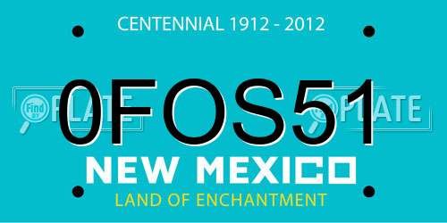 0FOS51 New Mexico License Plate