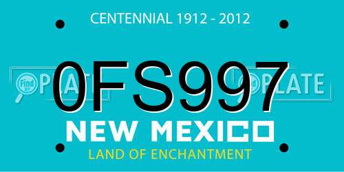 0FS997 New Mexico License Plate