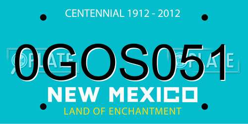 0GOS051 New Mexico License Plate