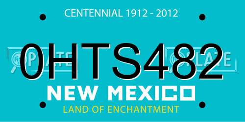 0HTS482 New Mexico License Plate
