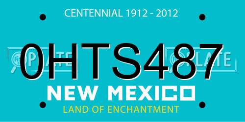 0HTS487 New Mexico License Plate