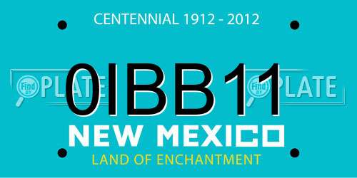 0IBB11 New Mexico License Plate