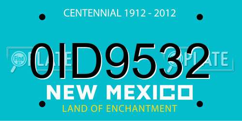 0ID9532 New Mexico License Plate
