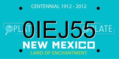 0IEJ55 New Mexico License Plate