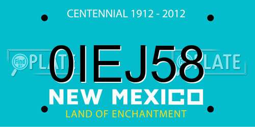 0IEJ58 New Mexico License Plate