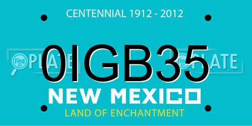 0IGB35 New Mexico License Plate