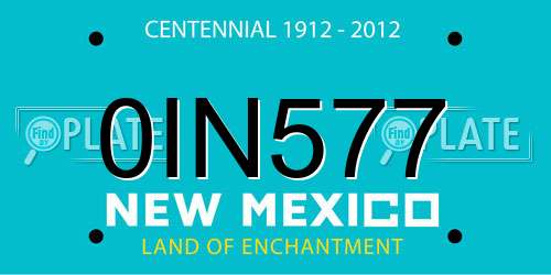 0IN577 New Mexico License Plate