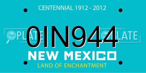 0IN944 New Mexico License Plate