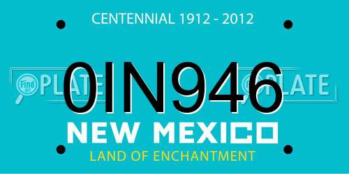 0IN946 New Mexico License Plate
