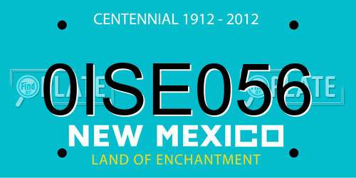 0ISE056 New Mexico License Plate