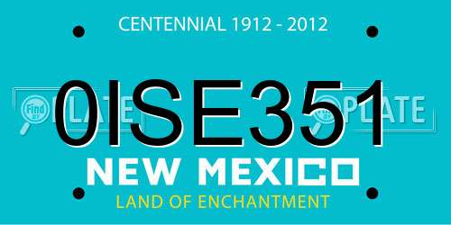 0ISE351 New Mexico License Plate