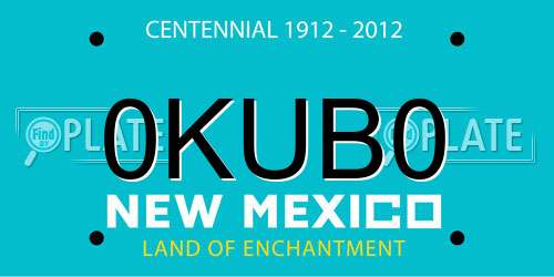 0KUB0 New Mexico License Plate