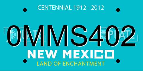 0MMS402 New Mexico License Plate