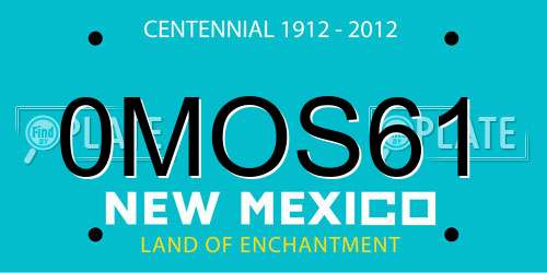 0MOS61 New Mexico License Plate