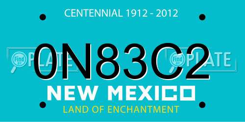 0N83C2 New Mexico License Plate