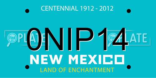 0NIP14 New Mexico License Plate