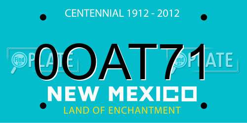 0OAT71 New Mexico License Plate