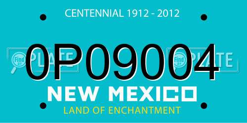 0P09004 New Mexico License Plate
