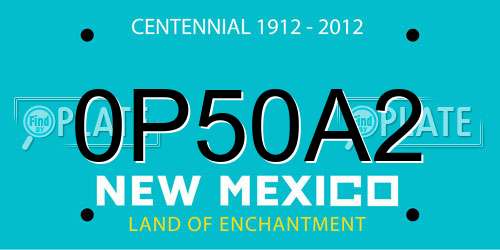 0P50A2 New Mexico License Plate