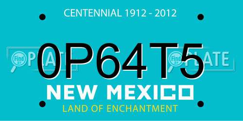 0P64T5 New Mexico License Plate