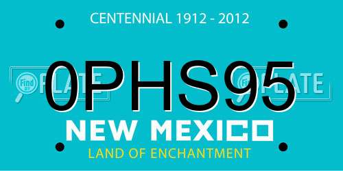 0PHS95 New Mexico License Plate