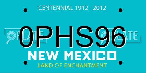 0PHS96 New Mexico License Plate