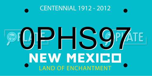 0PHS97 New Mexico License Plate
